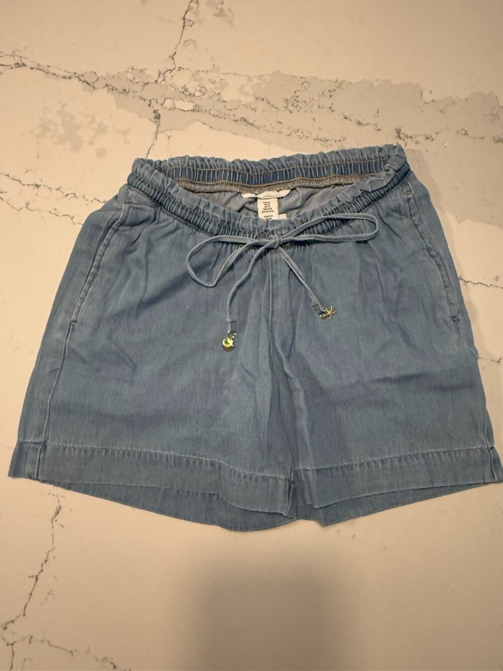 H&M MAMA Denim Drawstring Shorts